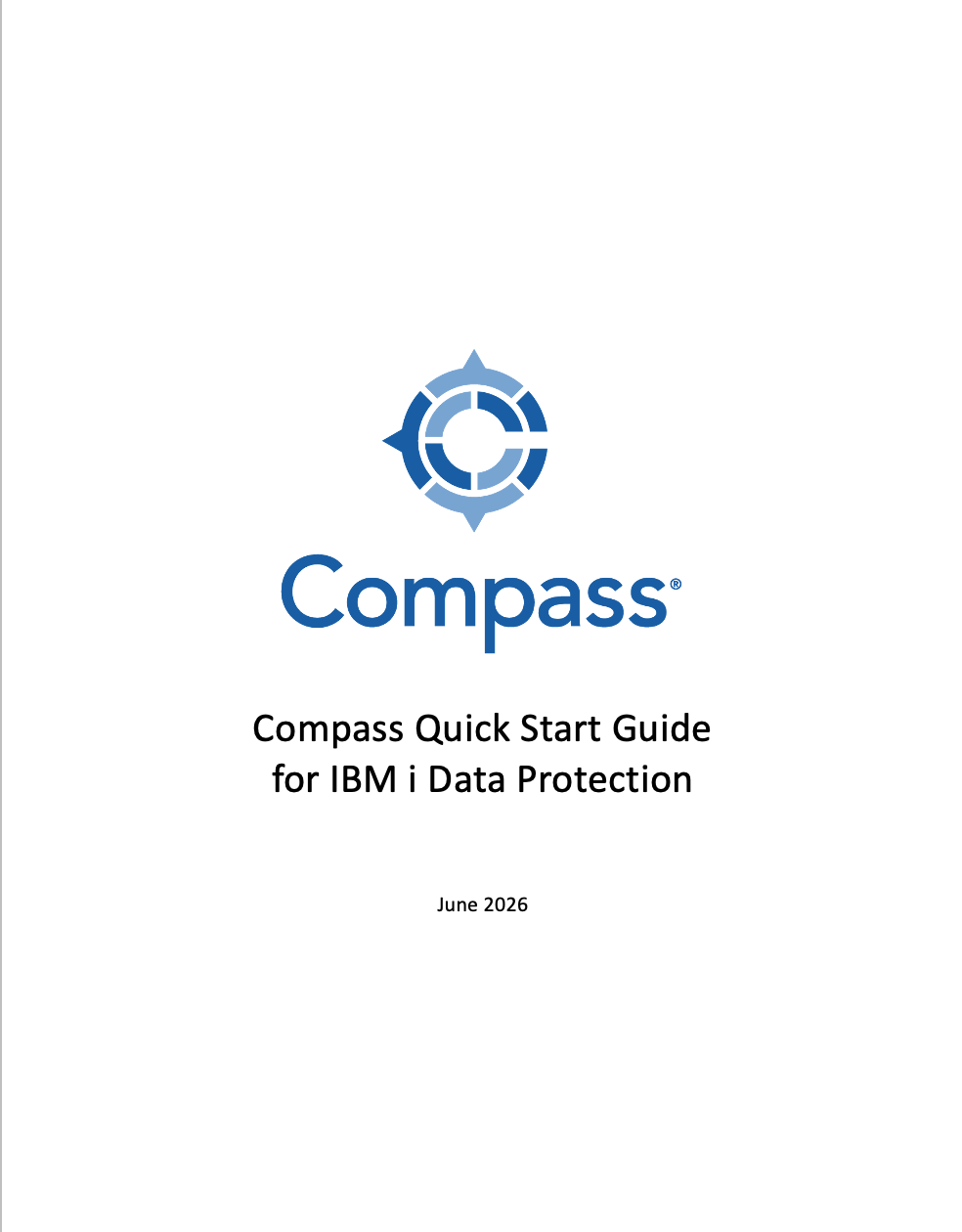 Compass Quick Start Guide for IBM i Data Protection, June 2026 — open PDF