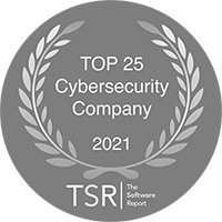 TSR Top 25 Cybersecurity Company 2021 award badge for secure backup software